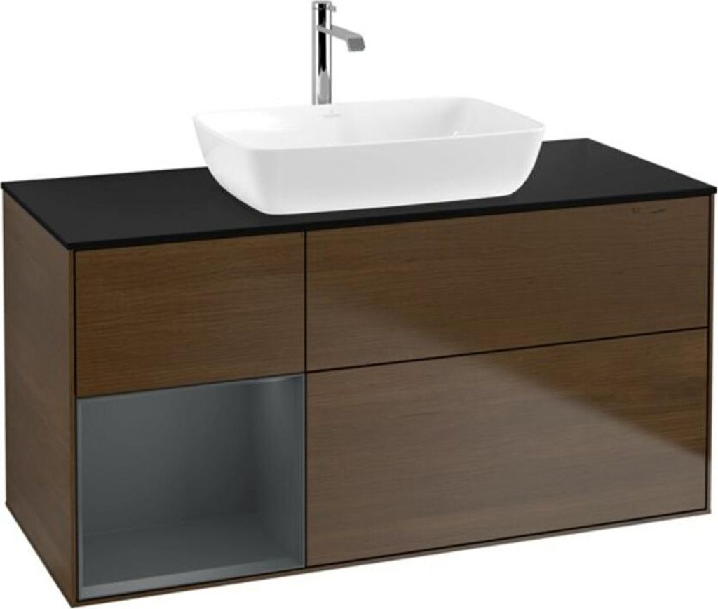 V&B Waschtischunterschrank Finion 120cm, Pl bla m, Reg md m Lac, wal ven
