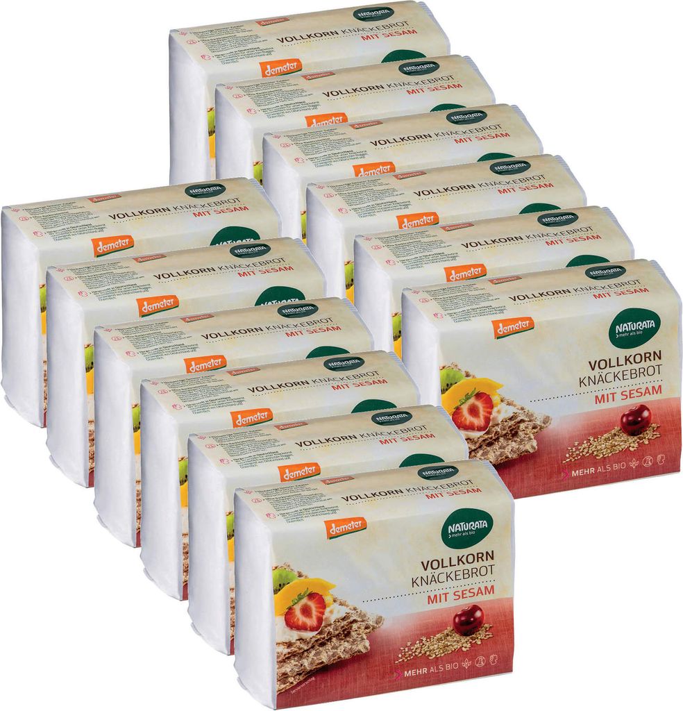 Vollkorn-Knäckebrot mit Sesam, 12 x 250 g