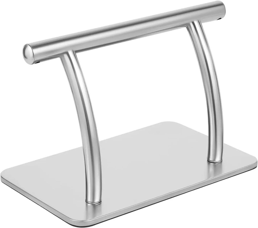 Fußstütze für Friseursalon - 201 Edelstahl - Ergonomisches Design - Stabile Basis - Rutschfeste Basis - Freistehend - Silber