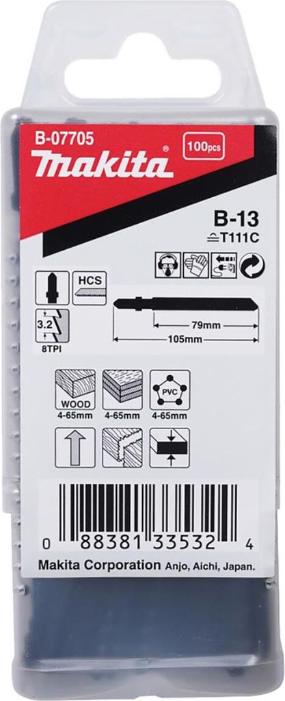 Makita B-07705 Stichsägeblatt 105 mm B-13 (100 Stk.)