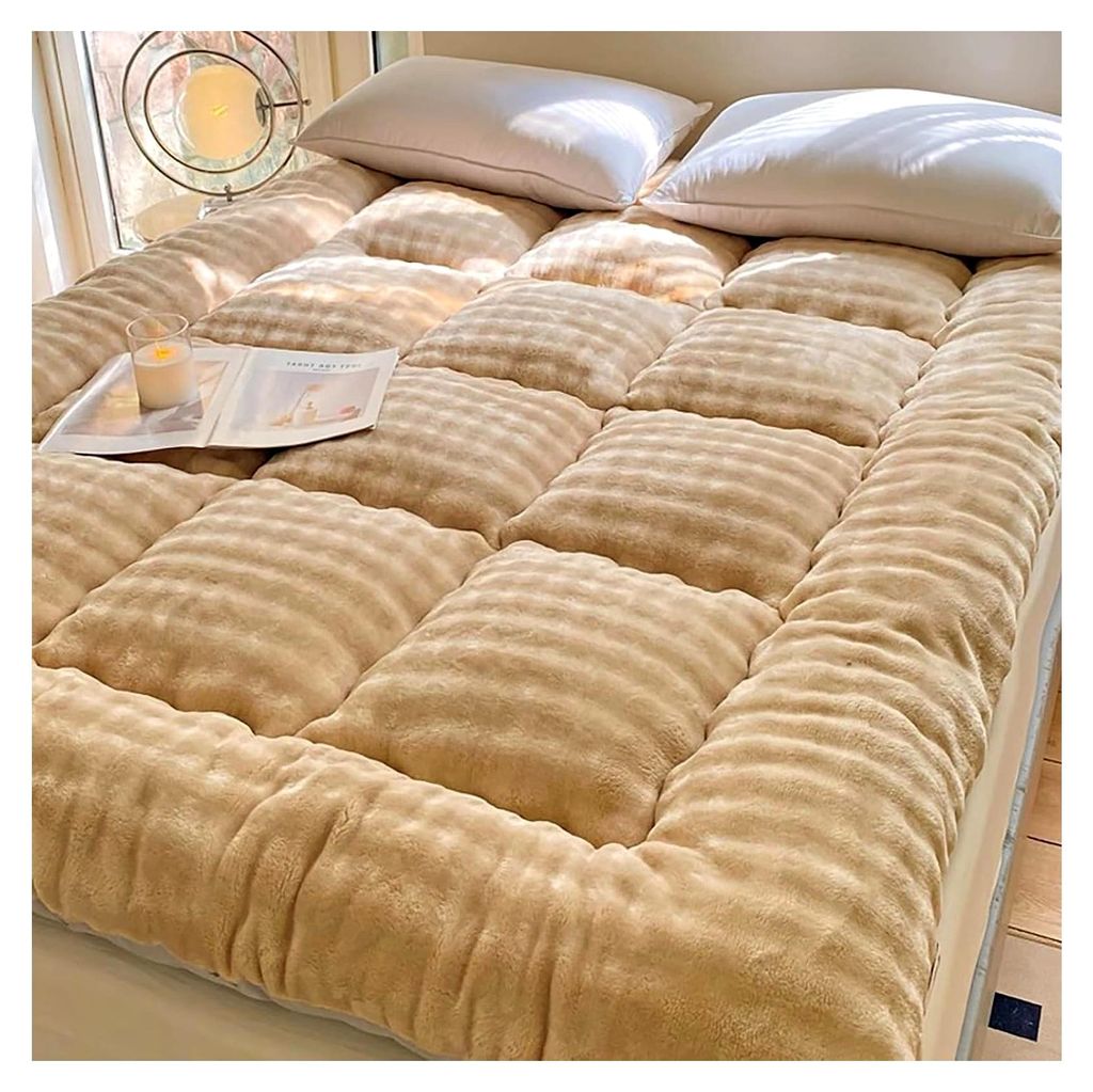 Tatami Bodenmatratze Faltbare Futonmatratze, 6 cm Dick, Aufrollbare Schlafmatratze, Atmungsaktive Bodenunterlage für das Schlafzimmer (Braun, 180x...