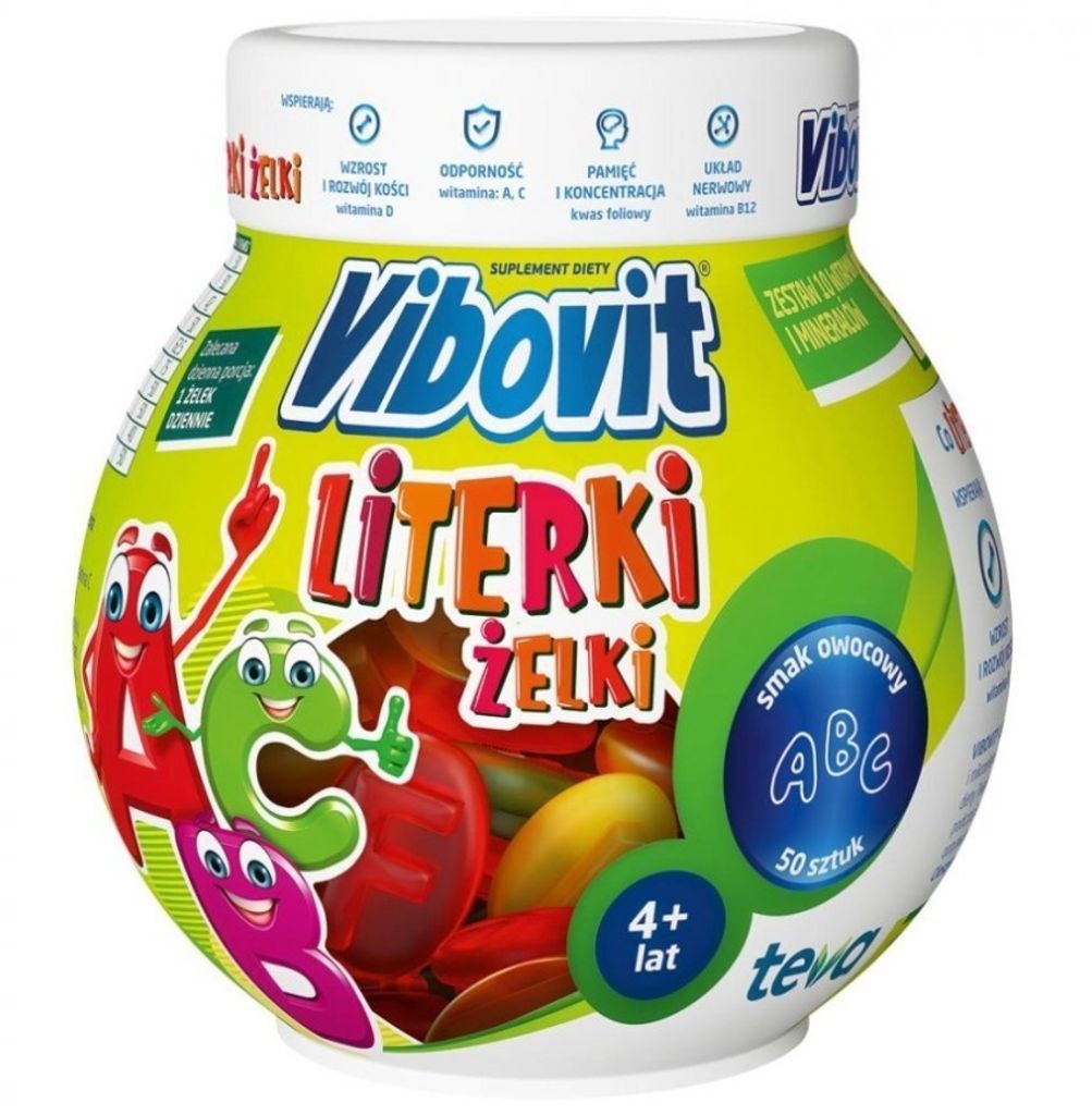 Vibovit Letter Gummies 50 Pieces - Delicious And Nutritious Gummy Vitamins For Children