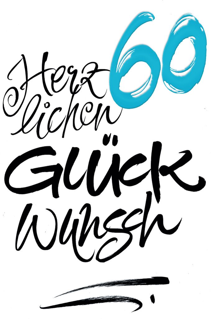 60. Geburtstag - Karte mit Umschlag