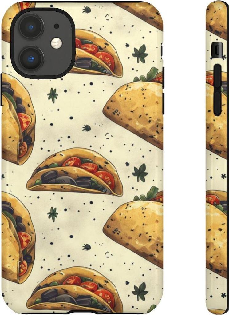 Lebhaftes Taco-Muster mit Kräutern – Hülle Kompatibel mit iPhone 11