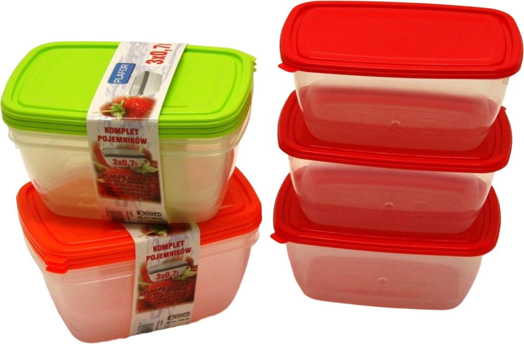 Gefrierdosen 3er Set 0,7 Liter - diverse Farben