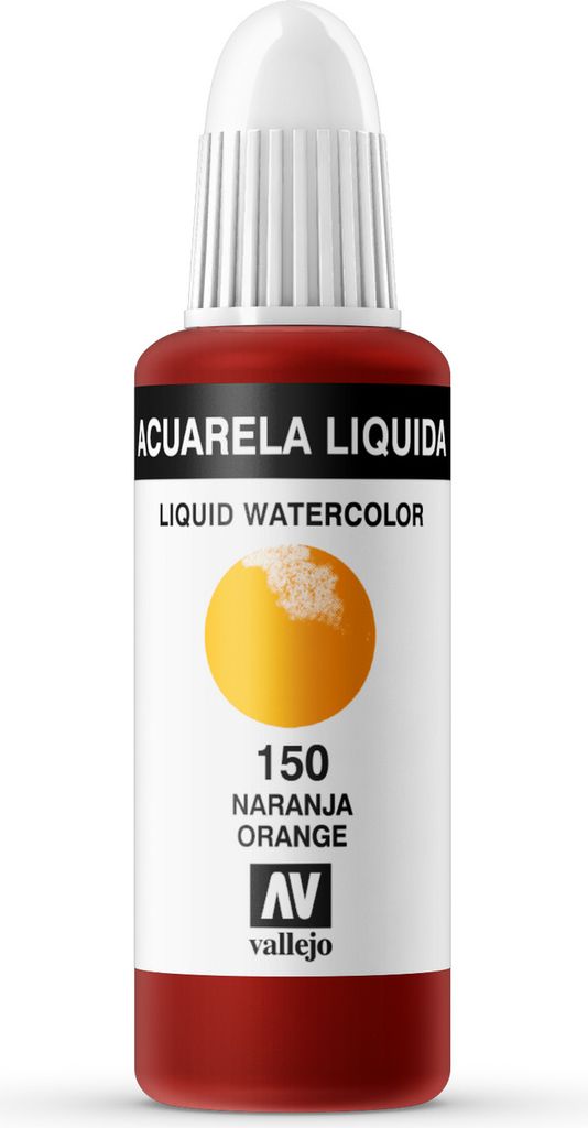 Liquid Watercolor Vallejo 33150 Scarlet Red 32ml Scharlach Rot Aquarell Farbe