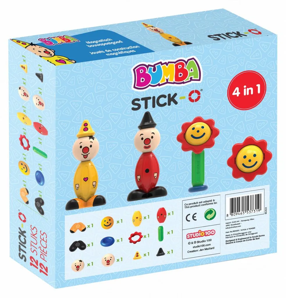 Jeu de construction Stick-O Bumba : coffret aimanté pour les petits
