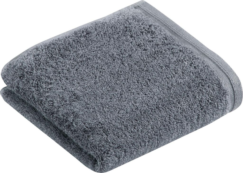 Vossen 118096 | Handtuch Vegan Life Gästetuch, 40 x 60 cm - Farbe: Dark Grey - Größe: 40 x 60 cm