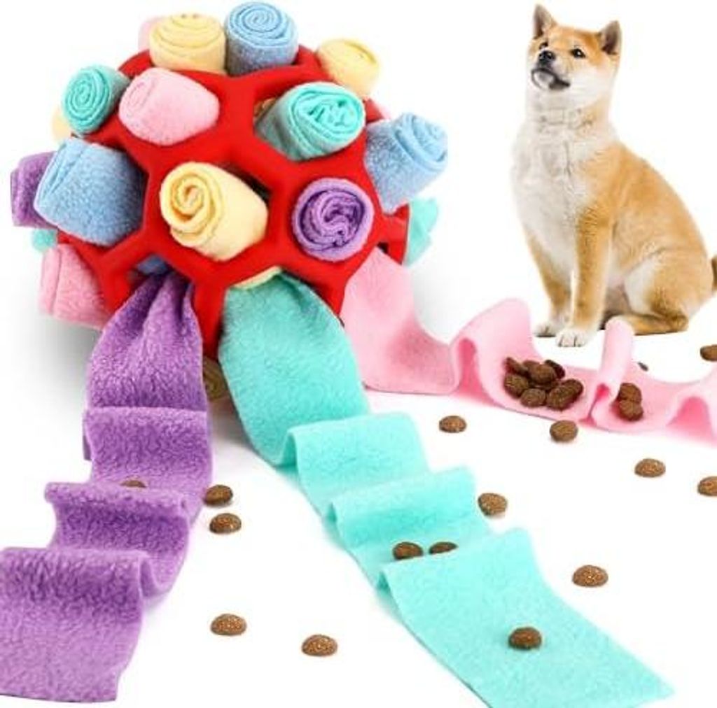 Schnüffelball für Hunde Interaktives Hundespielzeug Schnüffelteppich Schnüffelspielzeug Schnüffelspielzeug Hund, Sniffle Leckerli für Kleine ...