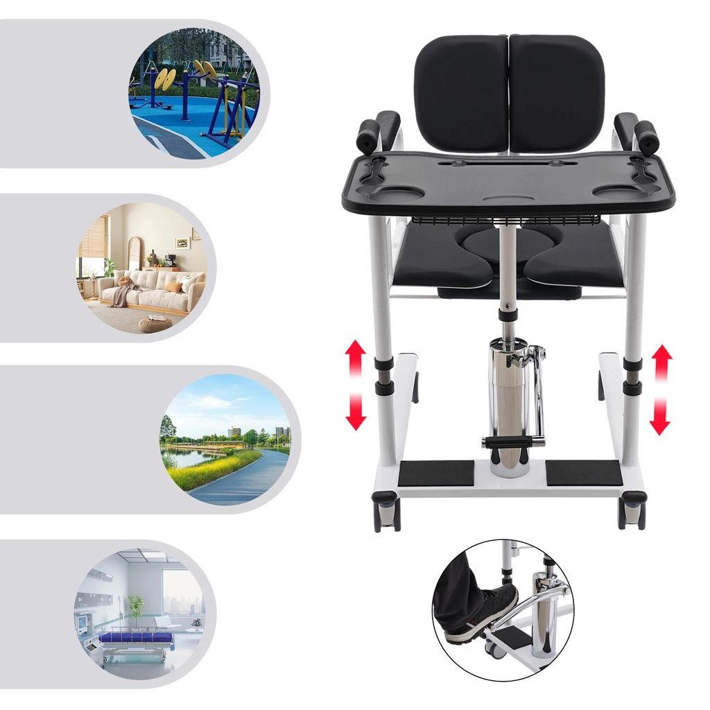 Hydraulischer Patientenlifter - Dusch- und Produktbild 