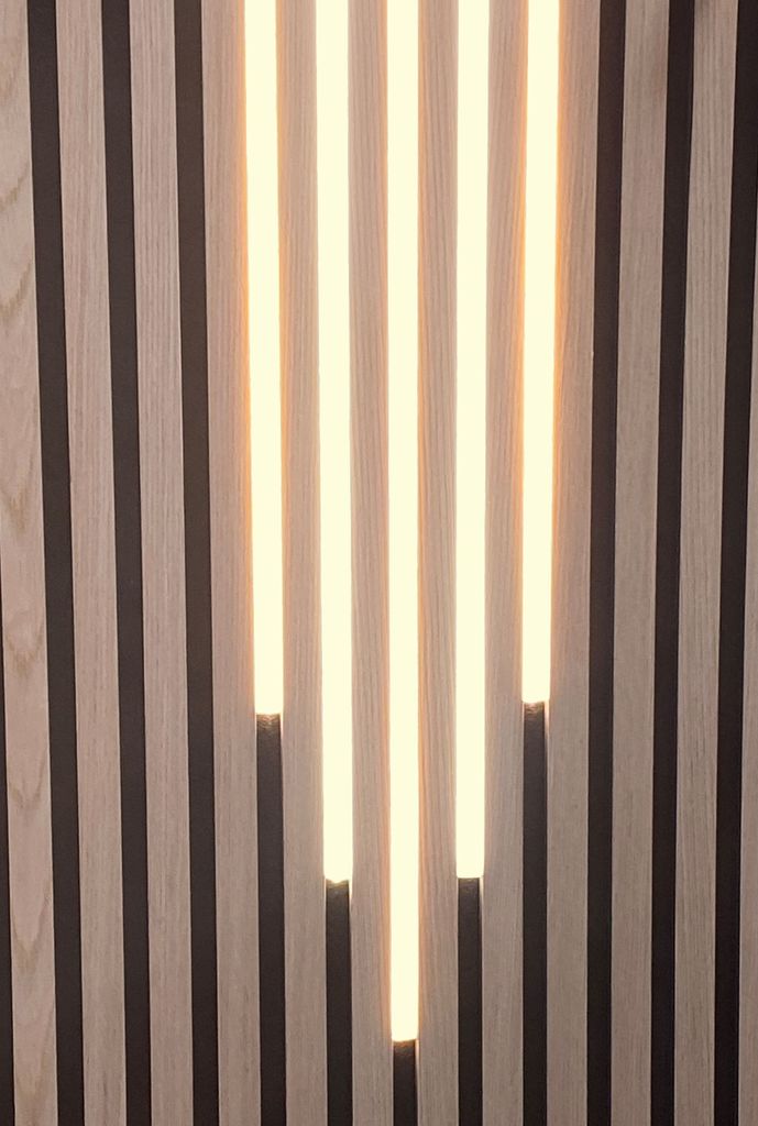 7501 LED Leuchten Mix KS-schwarz 50-60-70-60-50cm Netzteil Warm Weiß
