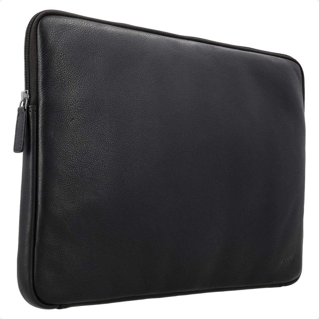 Accezz Leder-Laptoptasche mit Reißverschluss, 13–14 Zoll – Produktbild 