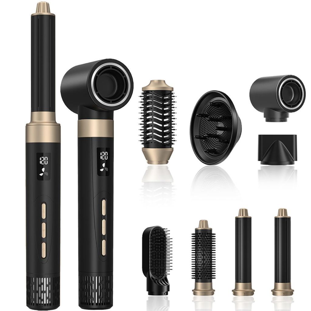 1600 W Multihaarstyler, 8-in-1 Haartrockner mit Lockenstab, Rundbürste, Diffusor, Negativ-Ionen Technologie