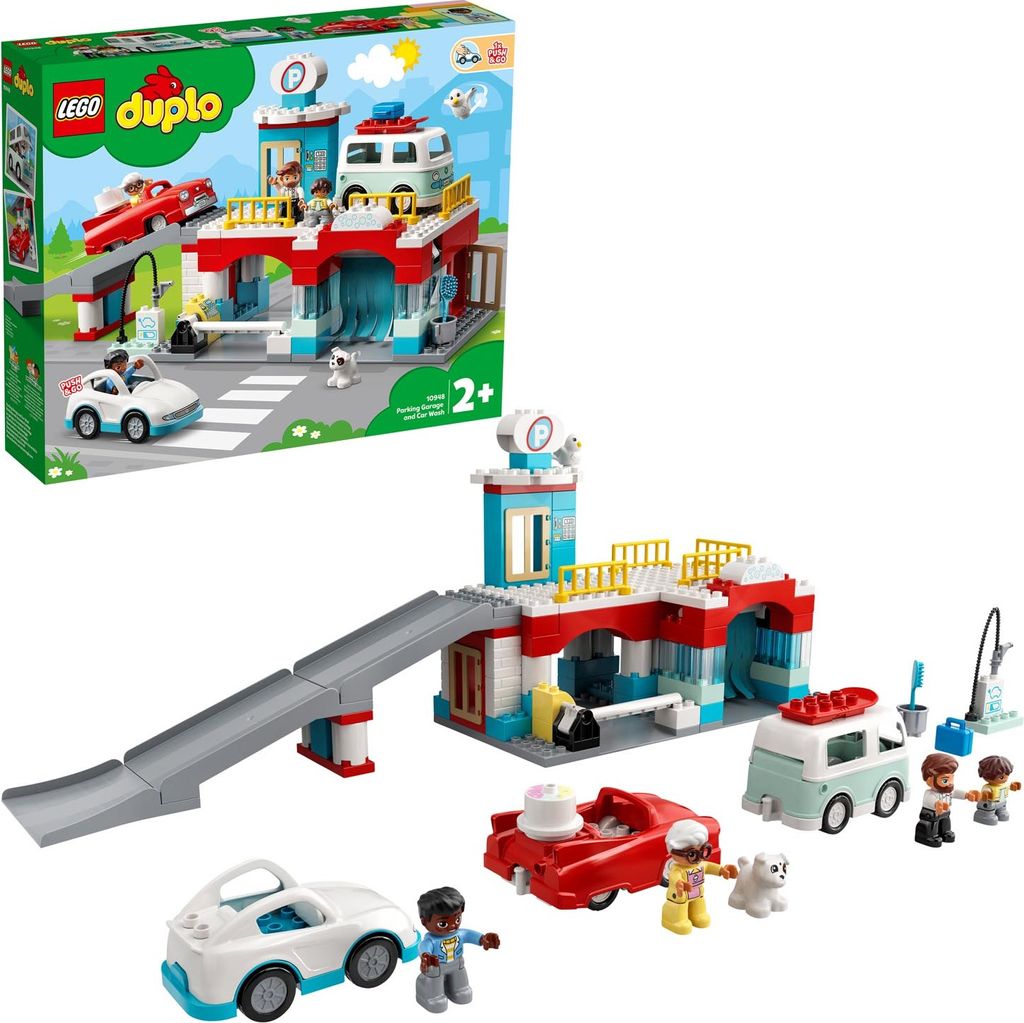 LEGO DUPLO Parking piętrowy i myjnia samochodowa, Zestaw do Zdjęcie produktu 