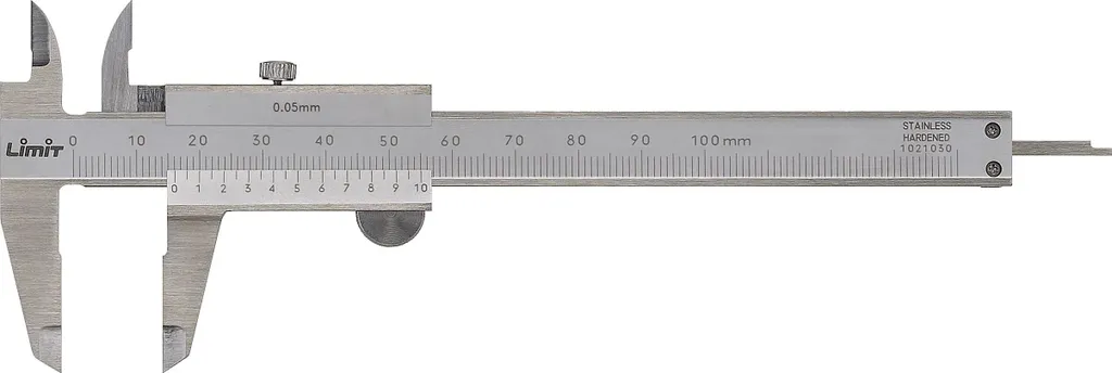 Pied à Coulisse en Acier Inoxydable 100mm avec Vernier de Haute Précision