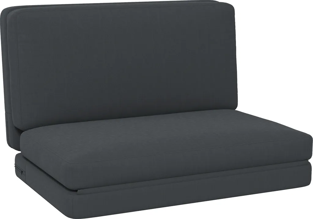 HOMCOM Divano da Terra 3 in 1 Pieghevole Grigio Scuro Vellutato 240kg
