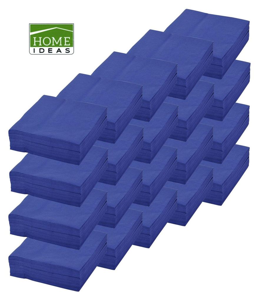 1000 Servietten blau 33x33cm 3lagig 1/4 Falz Produktbild 