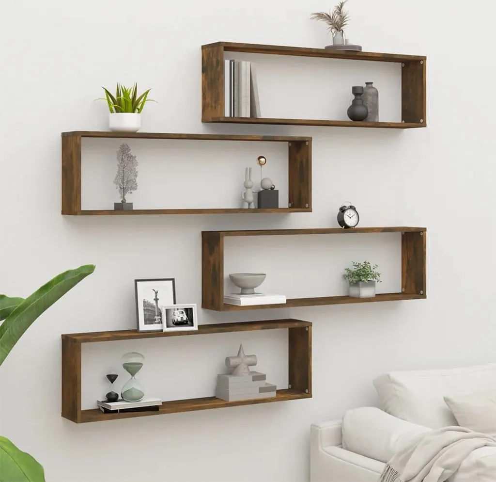 Mensole Rovere Fumé The Living Store 4pz | Arreda con Calore la Casa