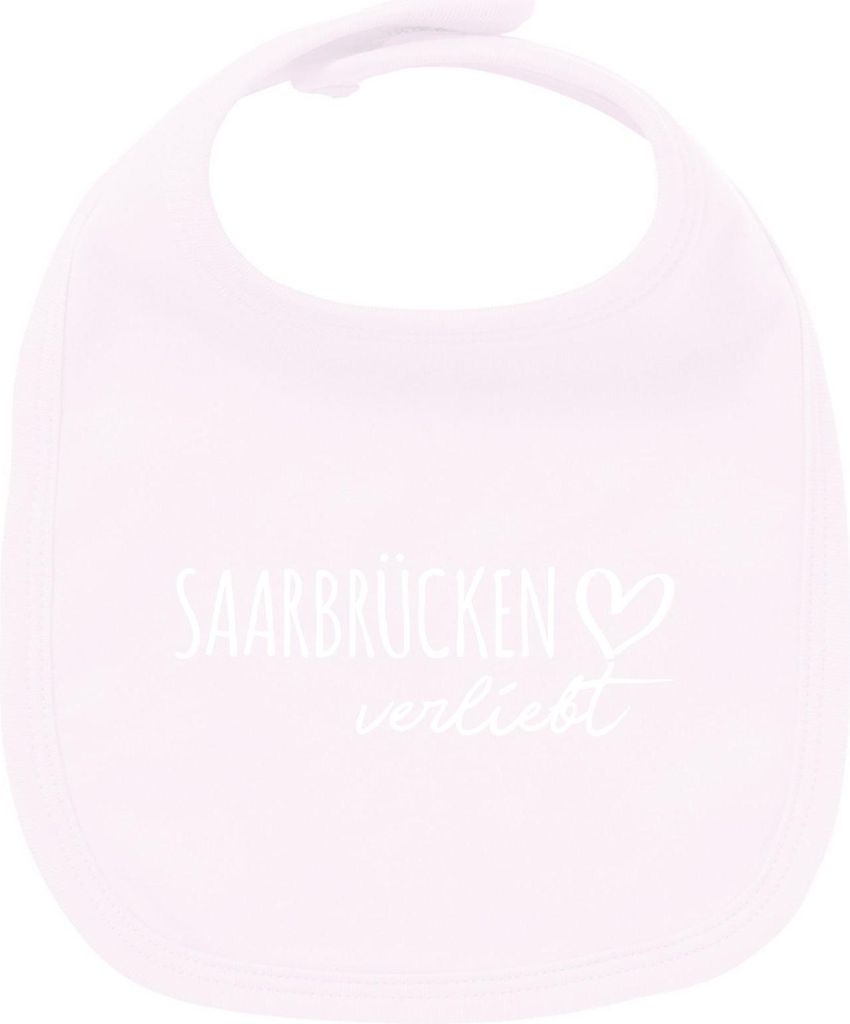 Huuraa Unisex Babylatz Saarbrücken verliebt Geschenk Babypink Baumwolle Saarbrücken Mitbringsel