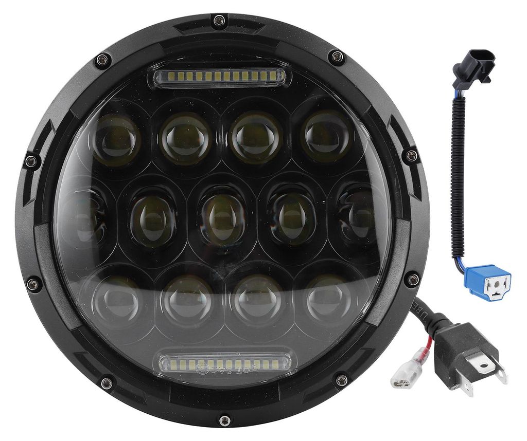 7 Zoll 75 W LED-Scheinwerfer, 6500 K, hohe Helligkeit, effizienter Scheinwerfer, passend für Jeep Wrangler