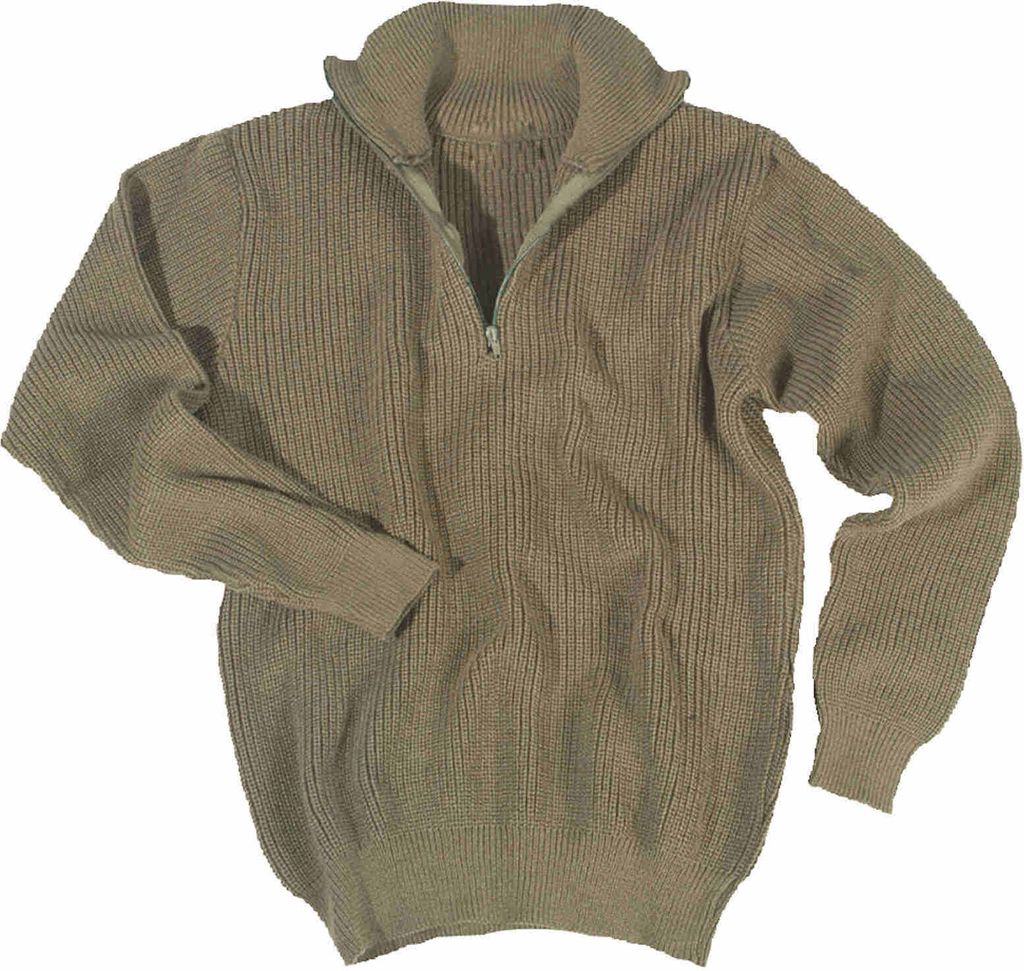 MIL-TEC Troyer Pullover PAN oliv Jagdpullover Arbeitspullover Seemannspullover 58