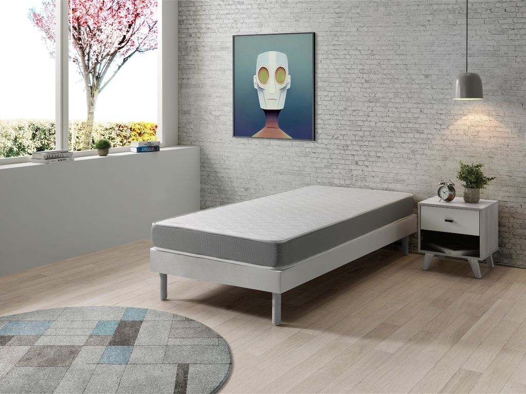 Set Schaumstoffmatratze 90x200 cm SHIRA SONHO mit Matratzenschoner und Kissen