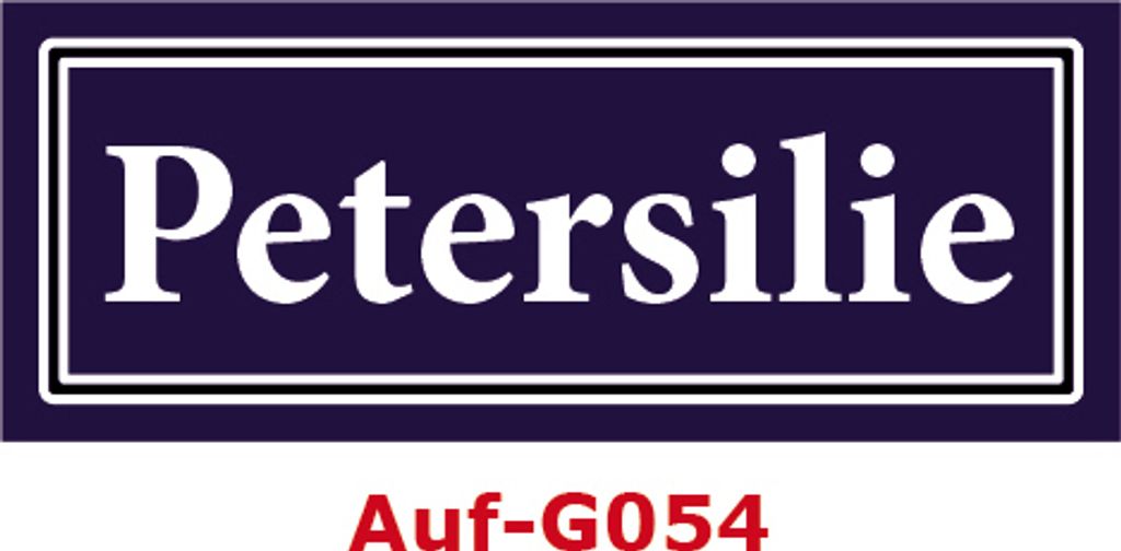 50 Stück Gewürzaufkleber Petersilie 40x16mm Gewürzetiketten Sticker Lebensmittel (Auf-G054)