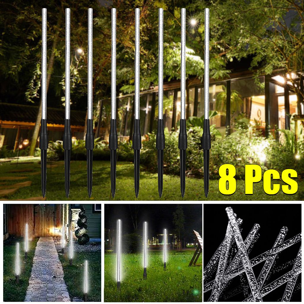 10er Solarlampen Garten Set 32 LEDs Solarleuchte aus  Solar Steck Leuchten IP65 