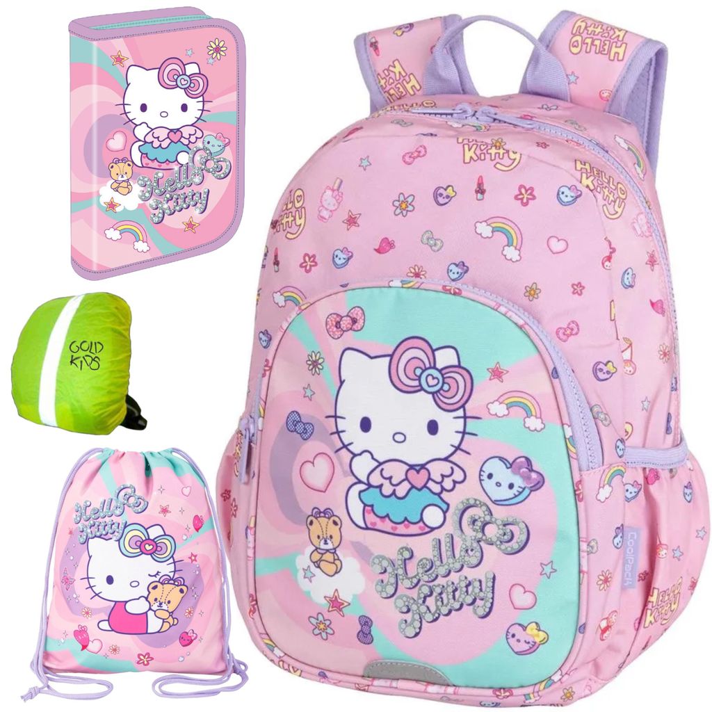 Schulranzen für Mädchen, 4er-Set - Schul-Rucksack für Produktbild 
