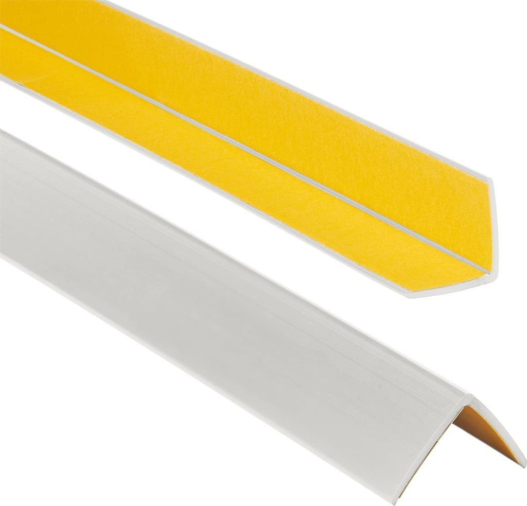 ProfiPVC Winkelprofil Selbstklebend Kunststoffwinkel aus PVC-Gummi, elastischer Kantenschutz, Eckschutzprofil, einfache Montage -30x30mm 1,50 m, H...