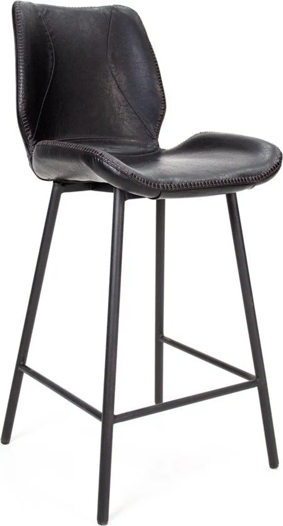 Tabouret de cuisine noir 67 cm idéal pour îlot central et coin repas bar