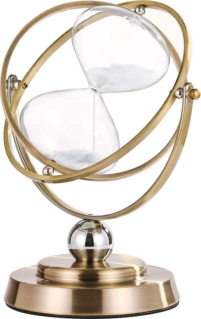 Metallene Sanduhr-Globus-Uhr-Ornamente Nordische Heim- und Büro-Kreative Basteldekorationen