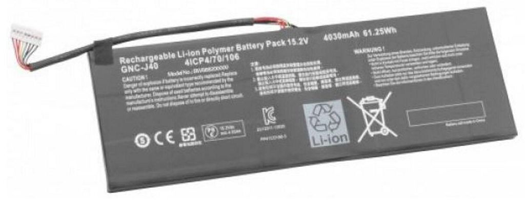 Akku für Gigabyte 916TA013F Li-Ion 15,2 Volt 4030 mAh schwarz