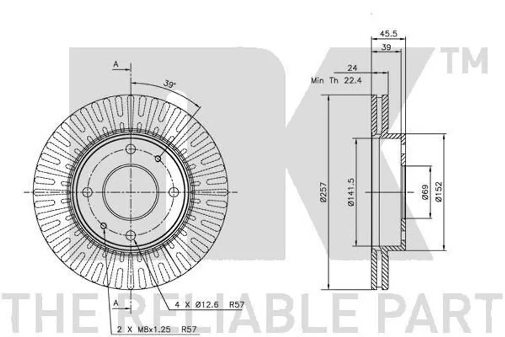 Disques de Frein NK 203411 Haute Performance (x2) - Hyundai Sonata IV