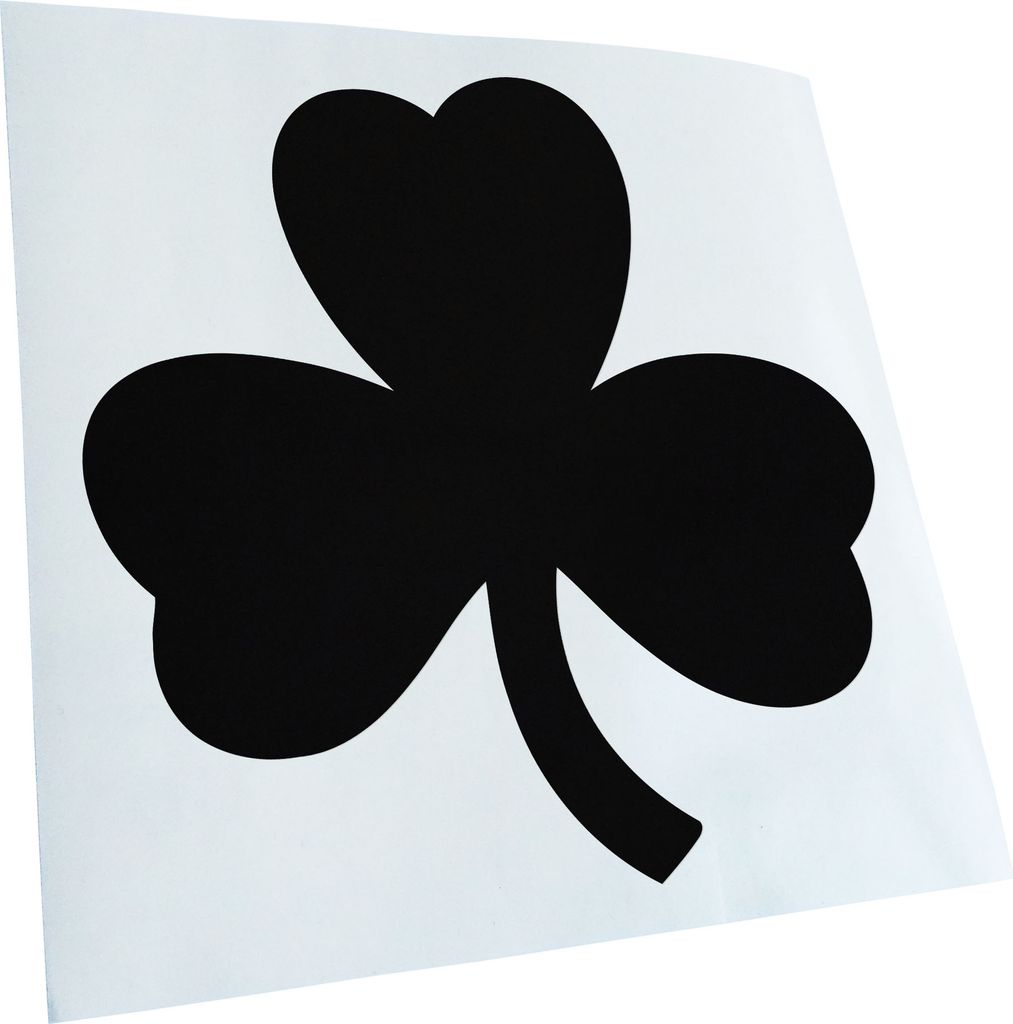 Kiwistar - Autoaufkleber - schwarz - 60 x 60 cm - Kleeblatt - Heckscheibenaufkleber - Aufkleber für Auto Kfz Fahrrad, LKW, Truck Mofa