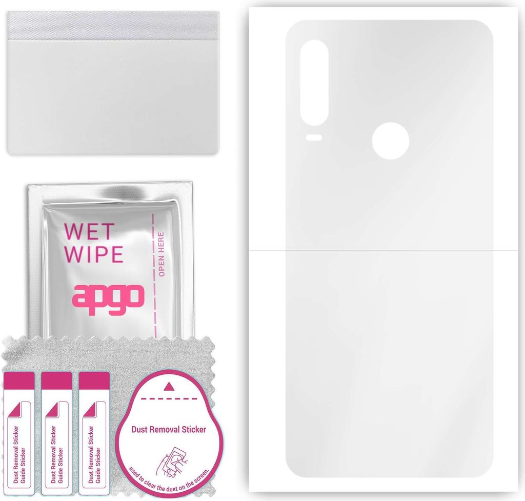 apgo Rückseite Schutzfolie, klar, kompatibel mit TCL L10 Pro, Hinten Hydrogel-Displayschutzfolie mit Positionierhilfe, kratzfest, einfache Montage