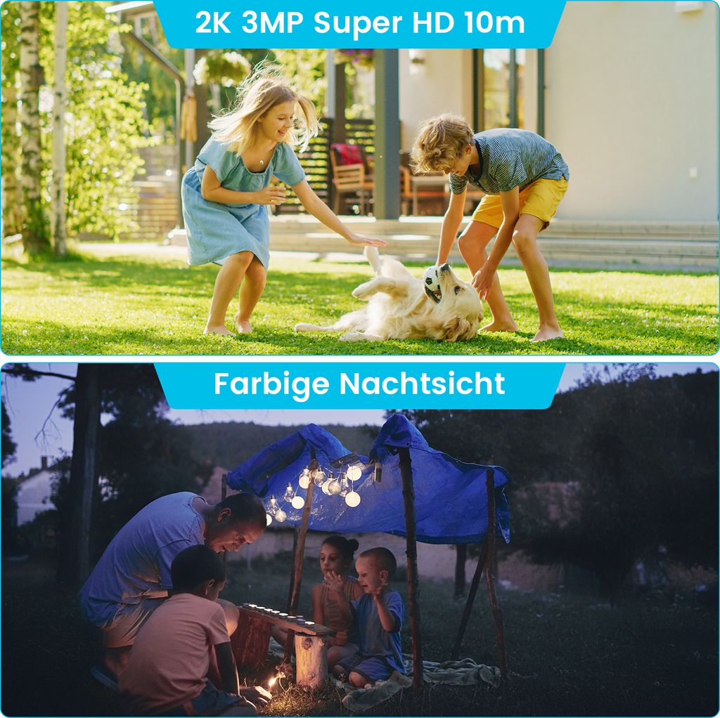 4G LTE Überwachungskamera Außen Akku 9600mAh mit Solarpanel Produktbild 4