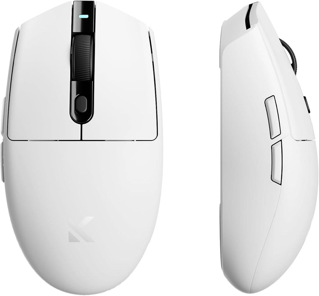 Gaming-Maus, 12 000 DPI, 1K-Abrufrate, 400 IPS, Leichtgewicht 64 g, 8 Programmierbare Tasten, BT 5.0/2,4 G/USB-C, 170 h Akku, Windows/Mac/Xbox Serie