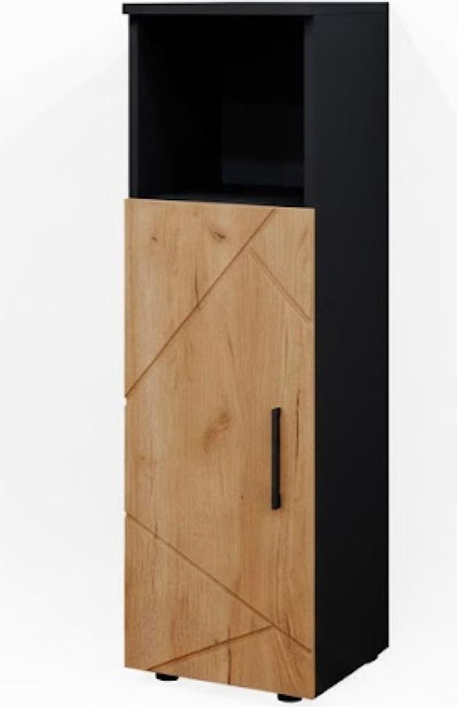 Koupelnová skříňka Irma, střední, antracit/dub, 30 x 95 cm Obrázek produktu 
