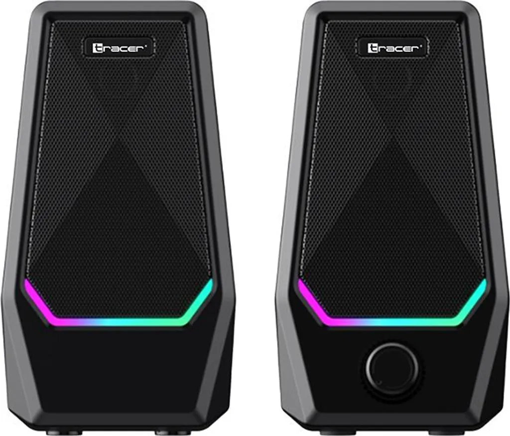 Haut-parleurs multimédia 2.0 TRACER Loop 2 RGB USB pour Bureau et Jeux - 3