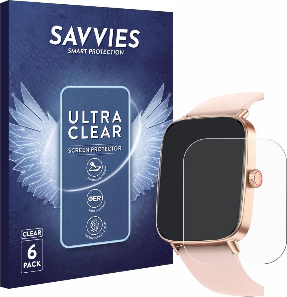 6x Für Fitpolo IDW28 1.85" Schutzfolie Savvies Produktbild 