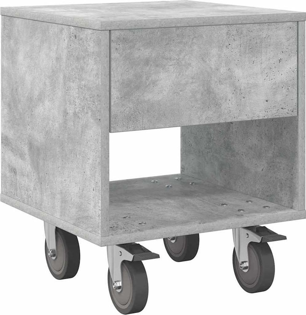 "Winter Sale" Nachttisch Beton Grau 40,5x40x48cm Holzwerkstoff - Nachttische & -schränke Neu723739