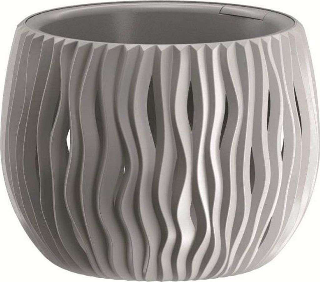 doniczka 18cm BOWL SANDY DSK180-405U szary plastik Zdjęcie produktu 