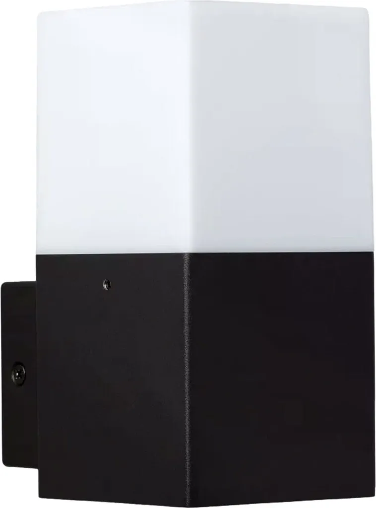 Applique Murale Extérieure Abruzzo : Nicolo 1xE27 Aluminium Noir Blanc