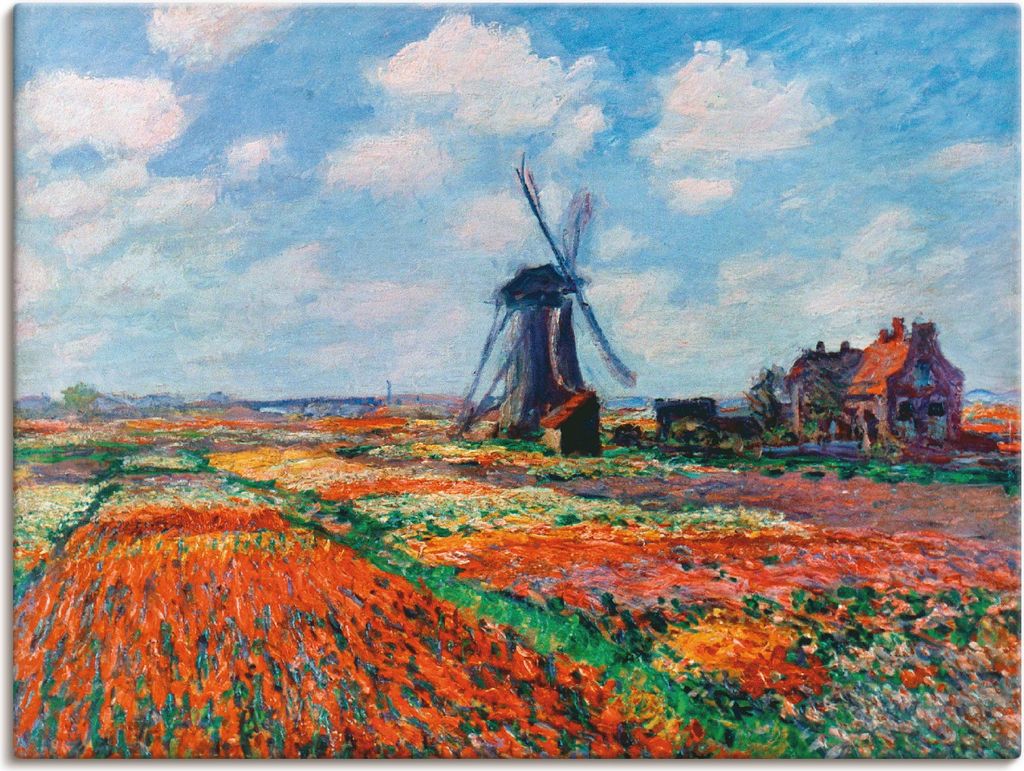 ARTland Leinwandbild Tulpenfelder in Holland, 1886 Größe: 80x60 cm