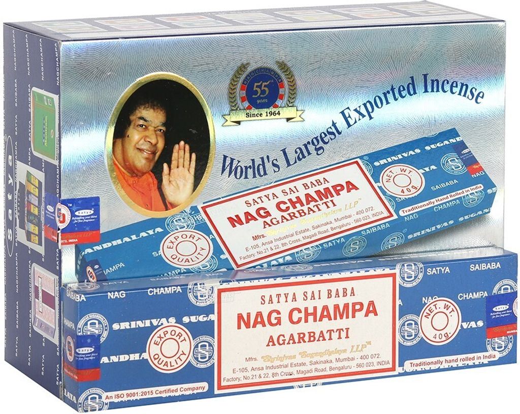 Satya - Bastoncini d'incenso, Nag-Champa 120-pack SD3086 Immagine del prodotto 