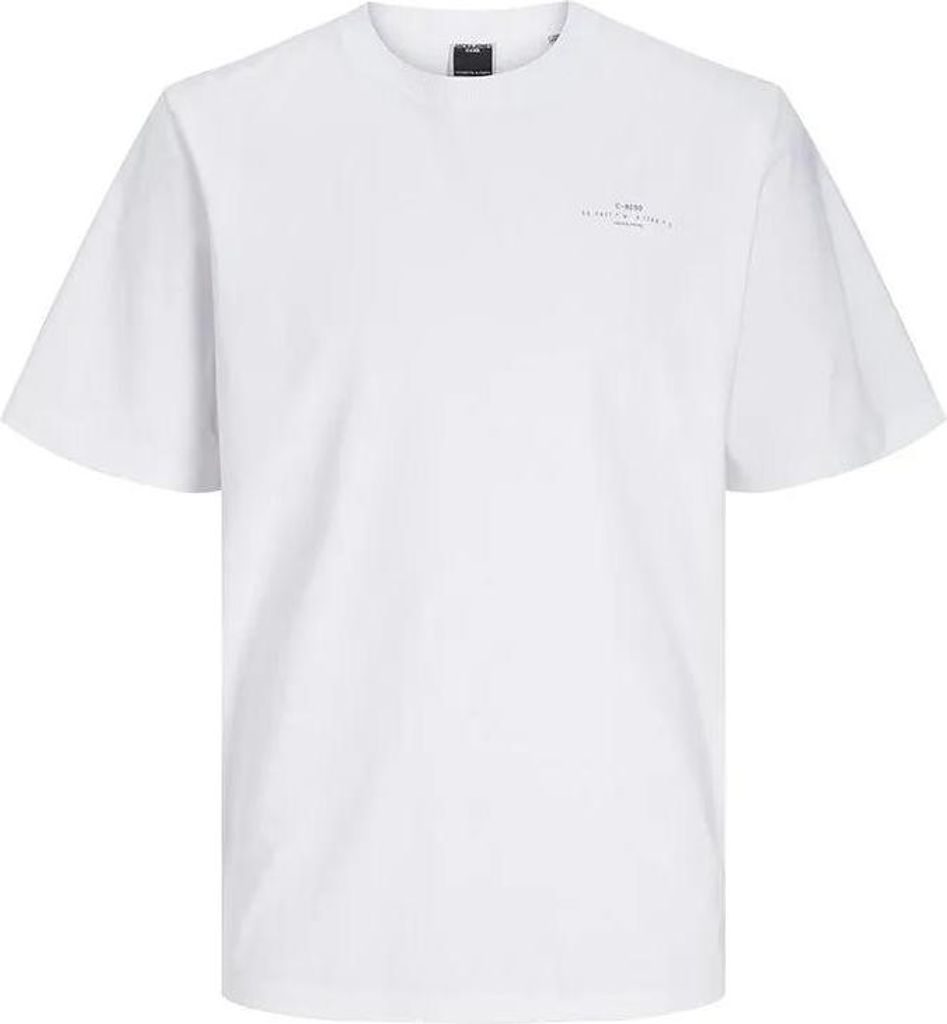 Jack & Jones 12256407 Text Kurzarm-t-shirt Weiß XL Herren Weiß XL