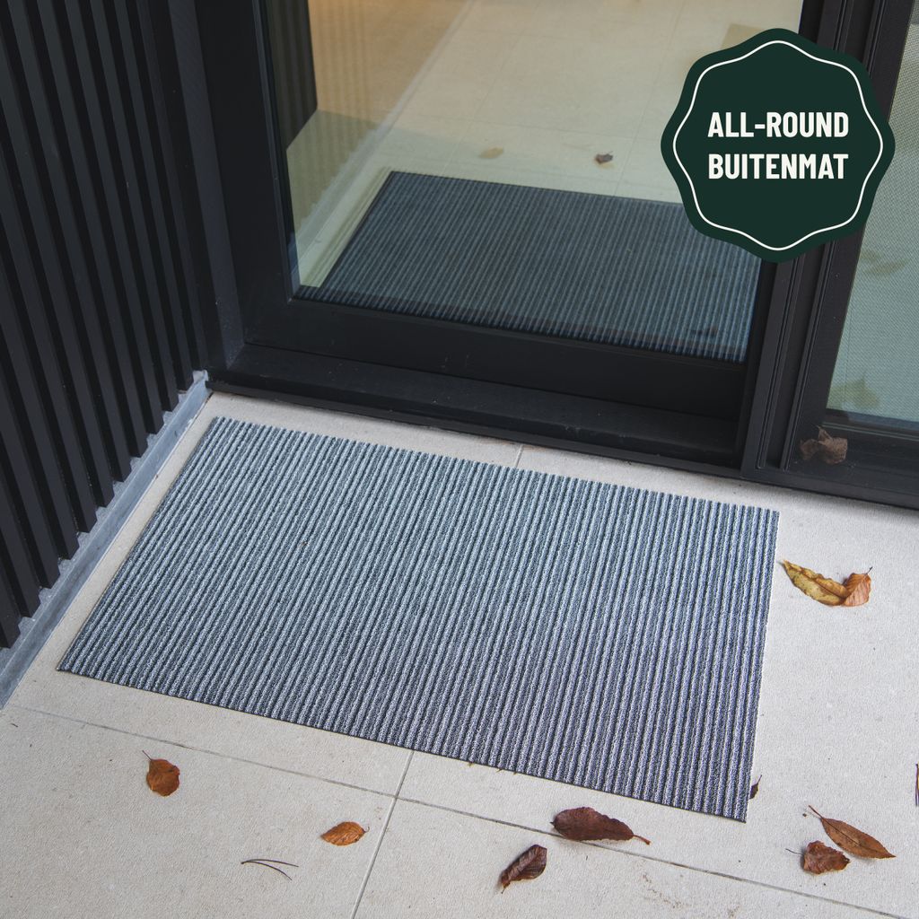Deurmat Buiten Studio M - OUTDOOR - Buitenmat - All-Weather Deurmat - UV bestendig - Chloor - en zoutwaterbestendig - 50X80cm - Zwart