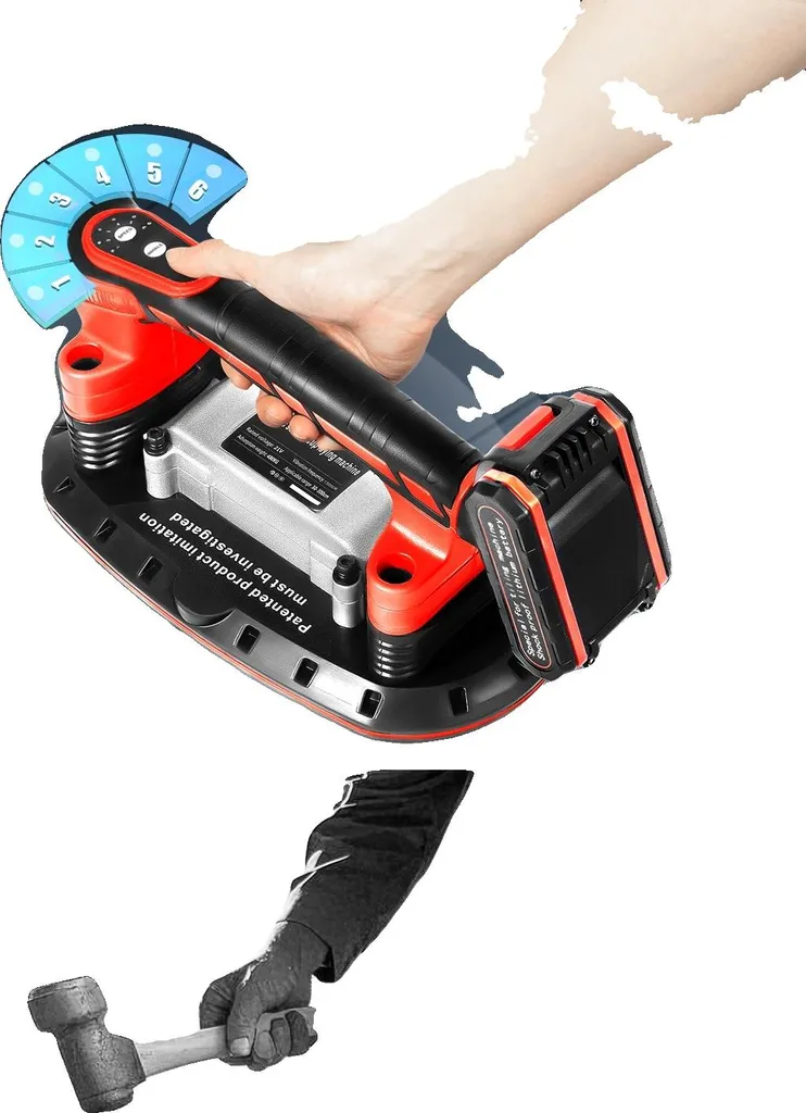 Ventouse vibrante pour carrelage grand format avec batterie 2000mAh