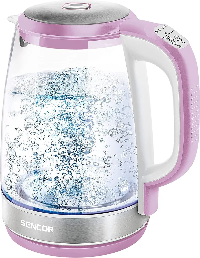 Sencor SWK 2198RS Bollitore Vetro 2L 2200W con Controllo Temperatura